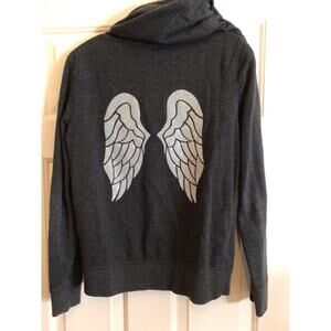Victoria’s Secret Supermodel Dark Grey Zip Up Sequin Angel Wings Small